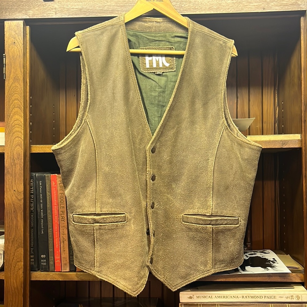 Men's Tan Suede Vest